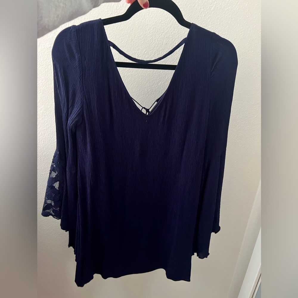 Navy long sleeve dress